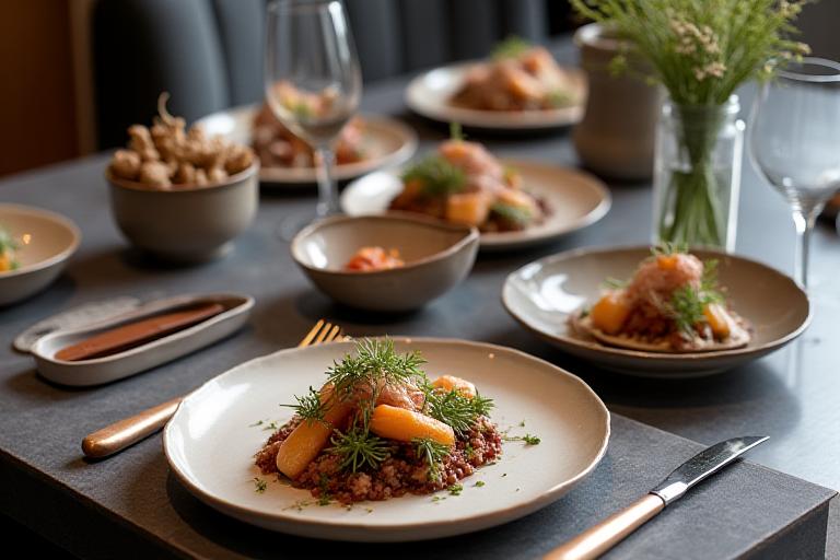 レストラン向けのオーダーメイドディナーセット