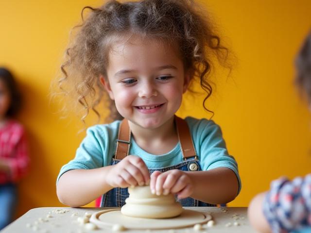 子供向け陶芸教室の風景